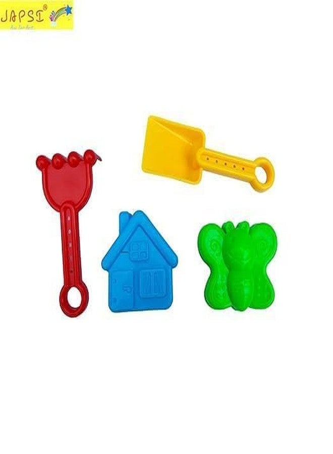 JAPSI Kids Beach Sand Toys Set, 5-Piece Castle Building Kit with Bucket, Multicolour - Image 5